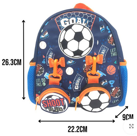 کوله پشتی مهد کودکی وست فوتبالی کد2054-1